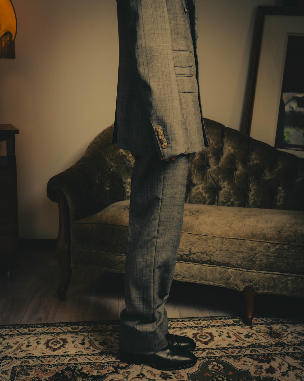 -SPECIAL- “GUCCI” 2019-2021 Glen check double-breasted wool suit