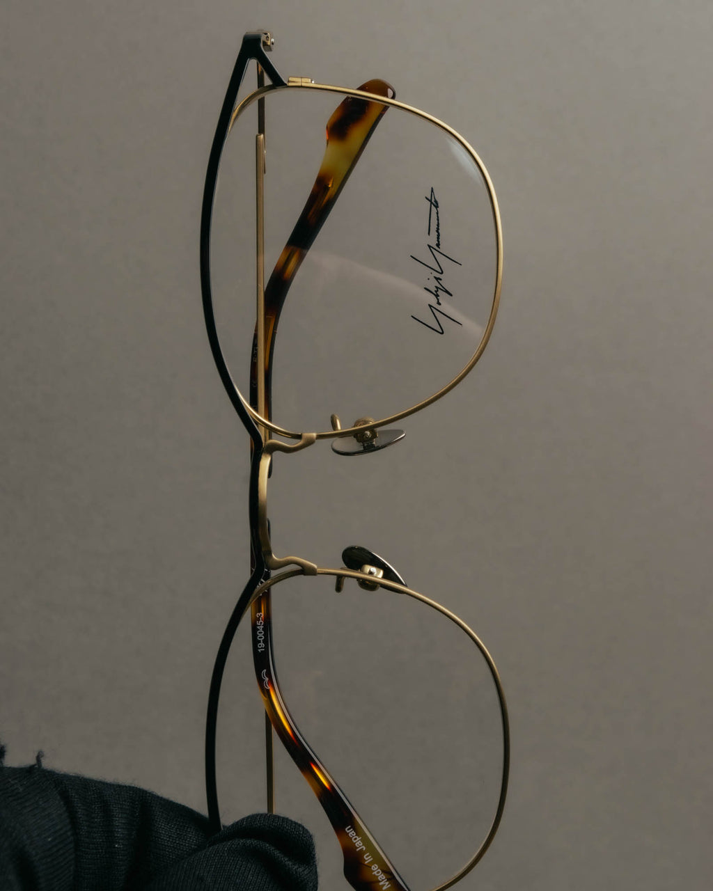 “Yohji Yamamoto” 2019-2021 Y motif browline optical glasse