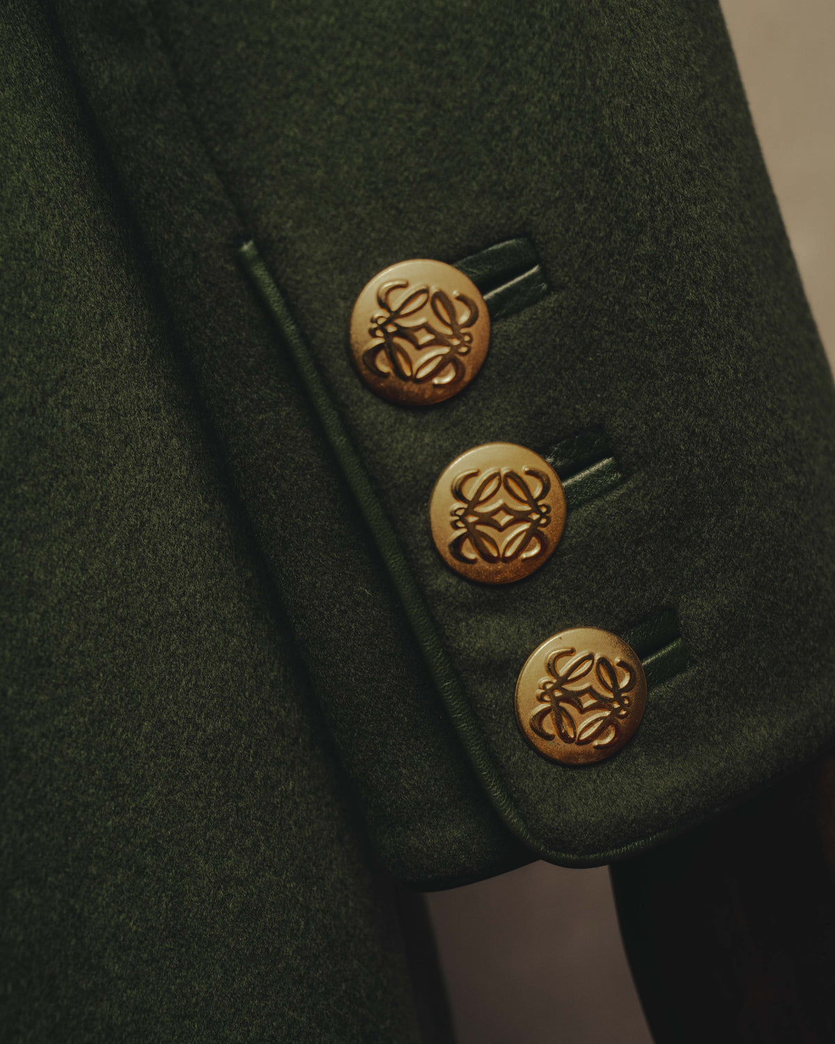 "LOEWE" 80's-00's Tailored single-breasted cashmere coat
