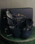 "PRADA" 90's-00's Dark navy t-strap pumps