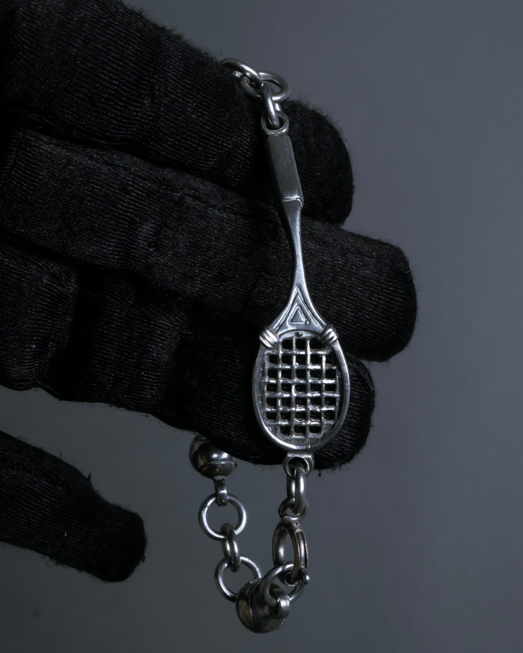 "GUCCI" Tennis racket motif silver bracelet