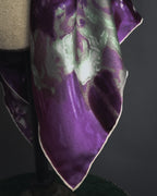 "Christian Dior" Abstract floral marbled print scarf