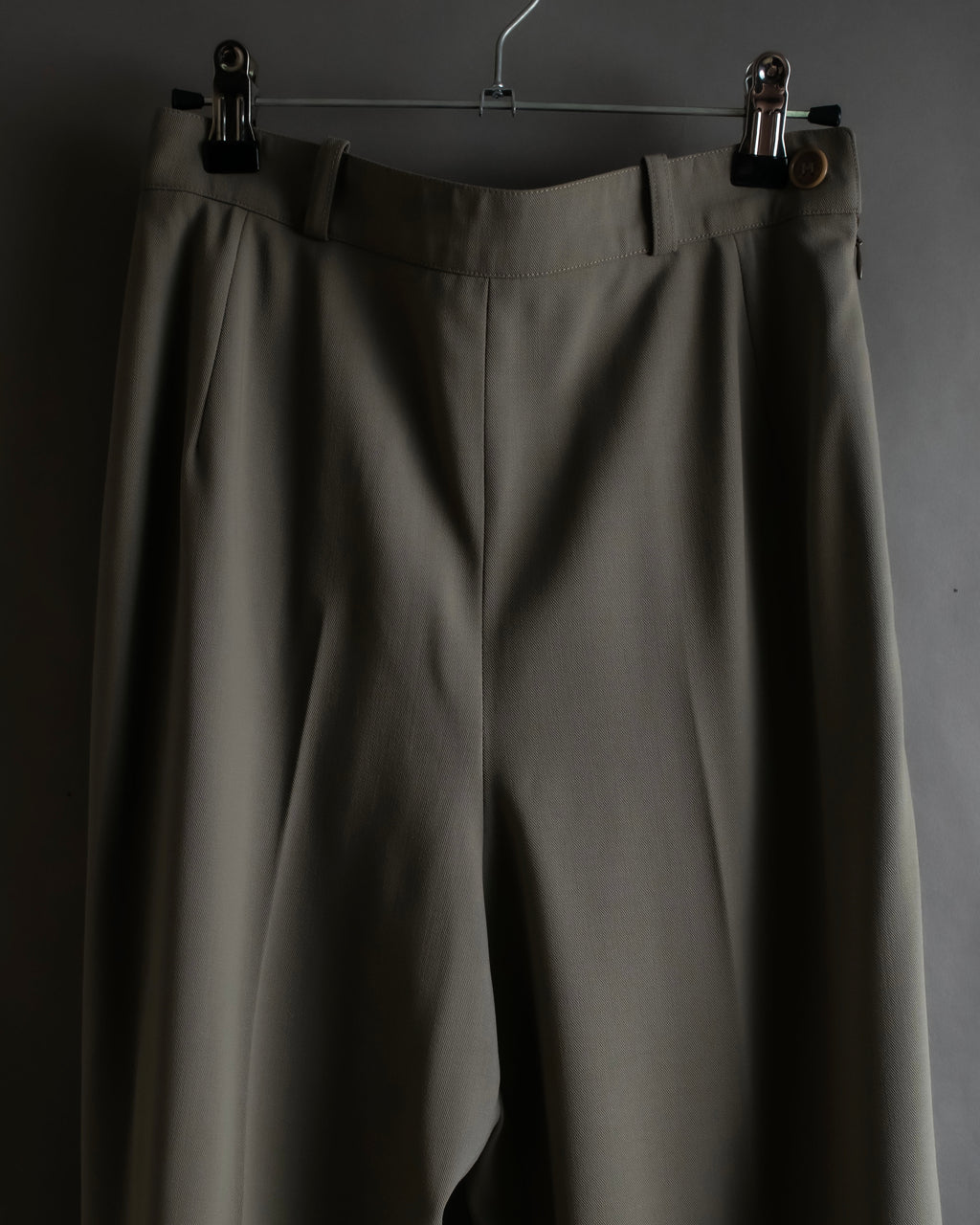 "HERMES" Margiela period silk wide straight slacks