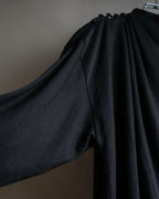 "LANVIN" Asymmetrical shoulder button design long dress