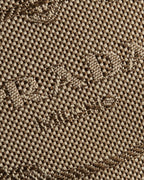 "PRADA" Logo engraved canvas＆leather combination short wallet