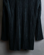 "ISSEY MIYAKE" Pleated vertical line shirt jacket