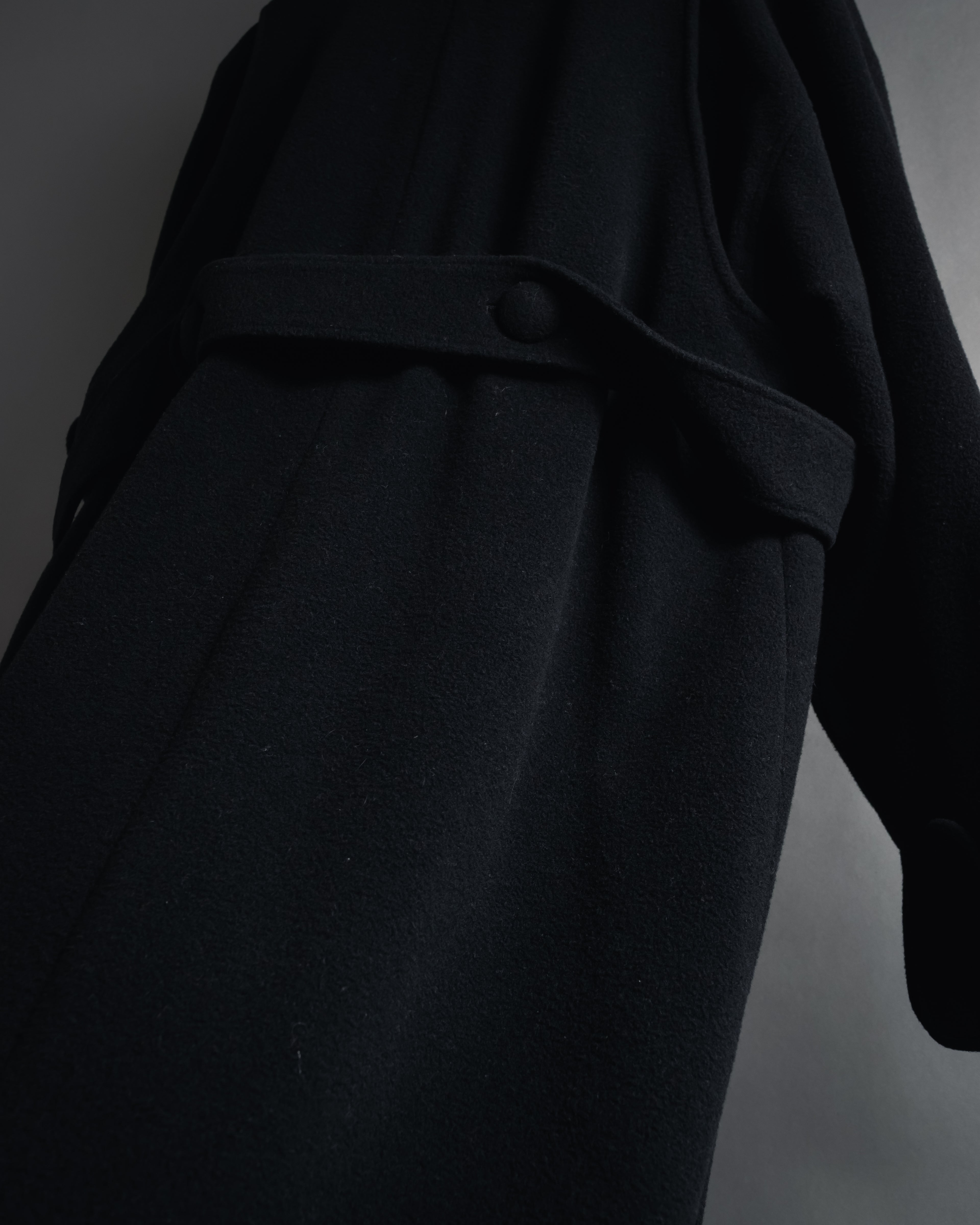 "Karl Lagerfeld" 80's-90's Round collar curvaceous coat