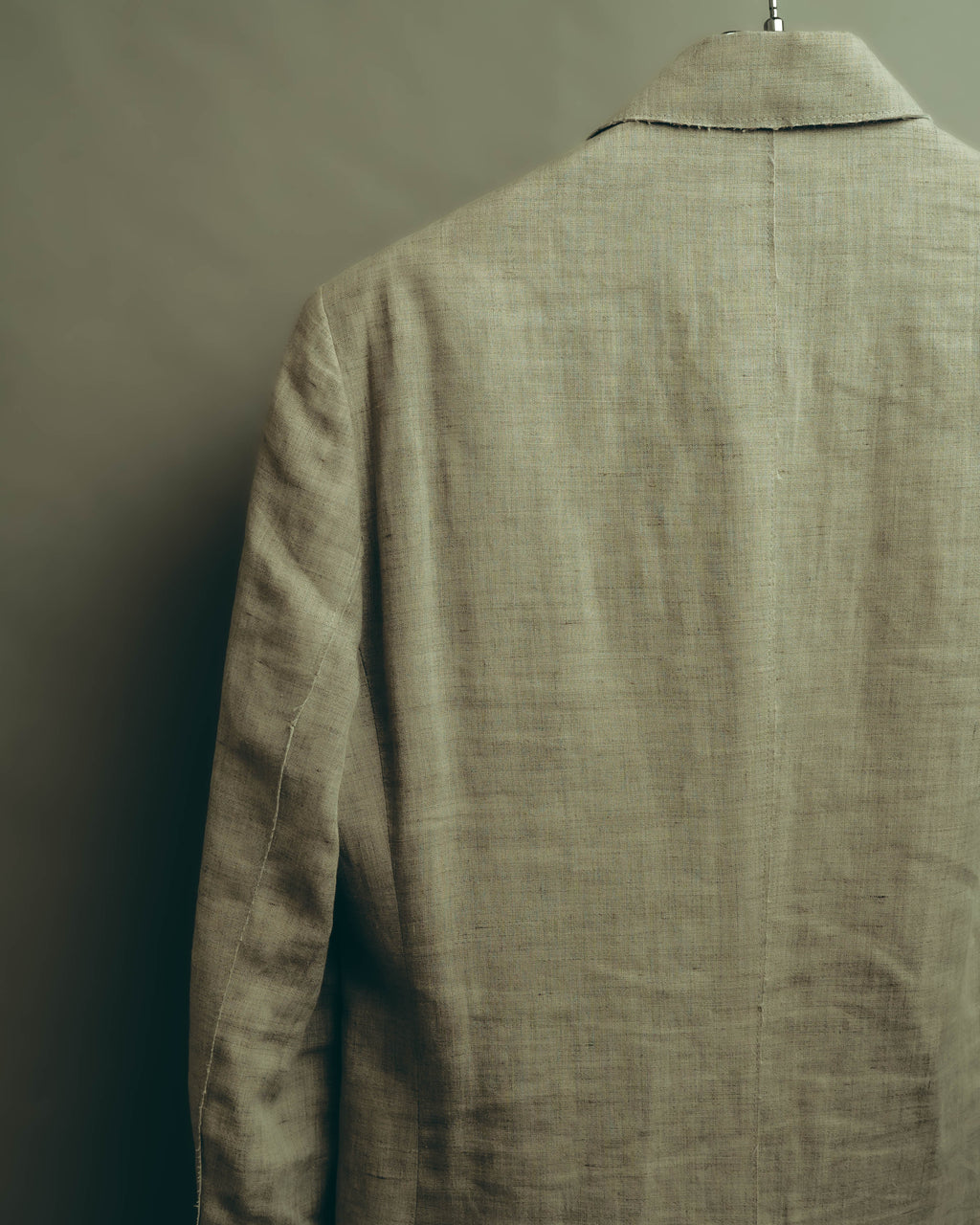 -SPECIAL- “Maison Martin Margiela” 2014SS raw-edge linen tailored jacket