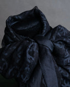 "CHANEL" Coco Mark scattered sheer large scarf