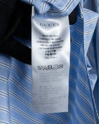 "GUCCI" Michele period brand code embroidered striped shirt