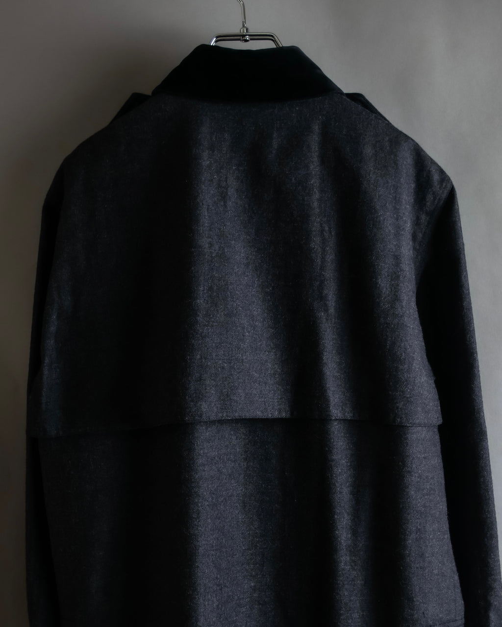 "GUCCI" 70's velvet collar design long coat