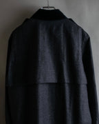 "GUCCI" 70's velvet collar design long coat