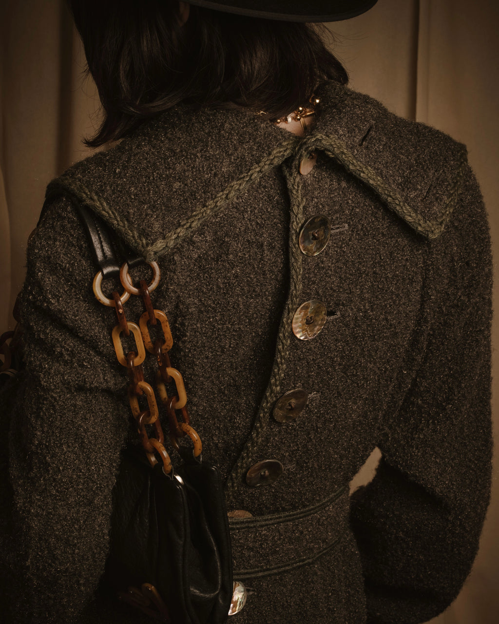 –SPECIAL– "FENDI"
Late 80s-early 90s oversized pile wool wrap coat