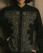 “GUCCI” 2011-12 Bandana panel print shirt