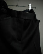 "CHANEL" Fringe design high waist straight cut slacks