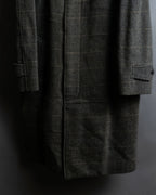 "BURBERRYS" Fine check pattern herringbone coat