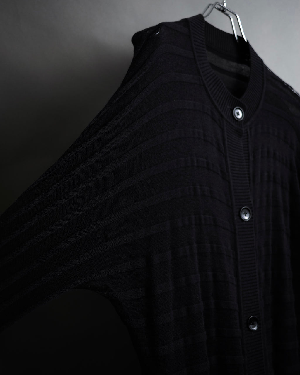 “Maison Martin Margiela” 2000’s Sheer shadow stripe long cardigan