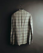 -SPECIAL- "Hermès" 10's Textured linen blend check blazer