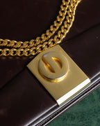 "Christian Dior" CD turn lock design chain shoulder bag