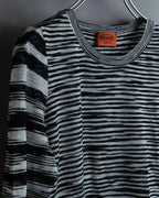 "MISSONI" Multi border pattern box silhouette knit
