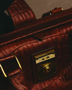 -SPECIAL- “Giorgio Armani” 90’s-00’s Crocodile embossed leather frame bag