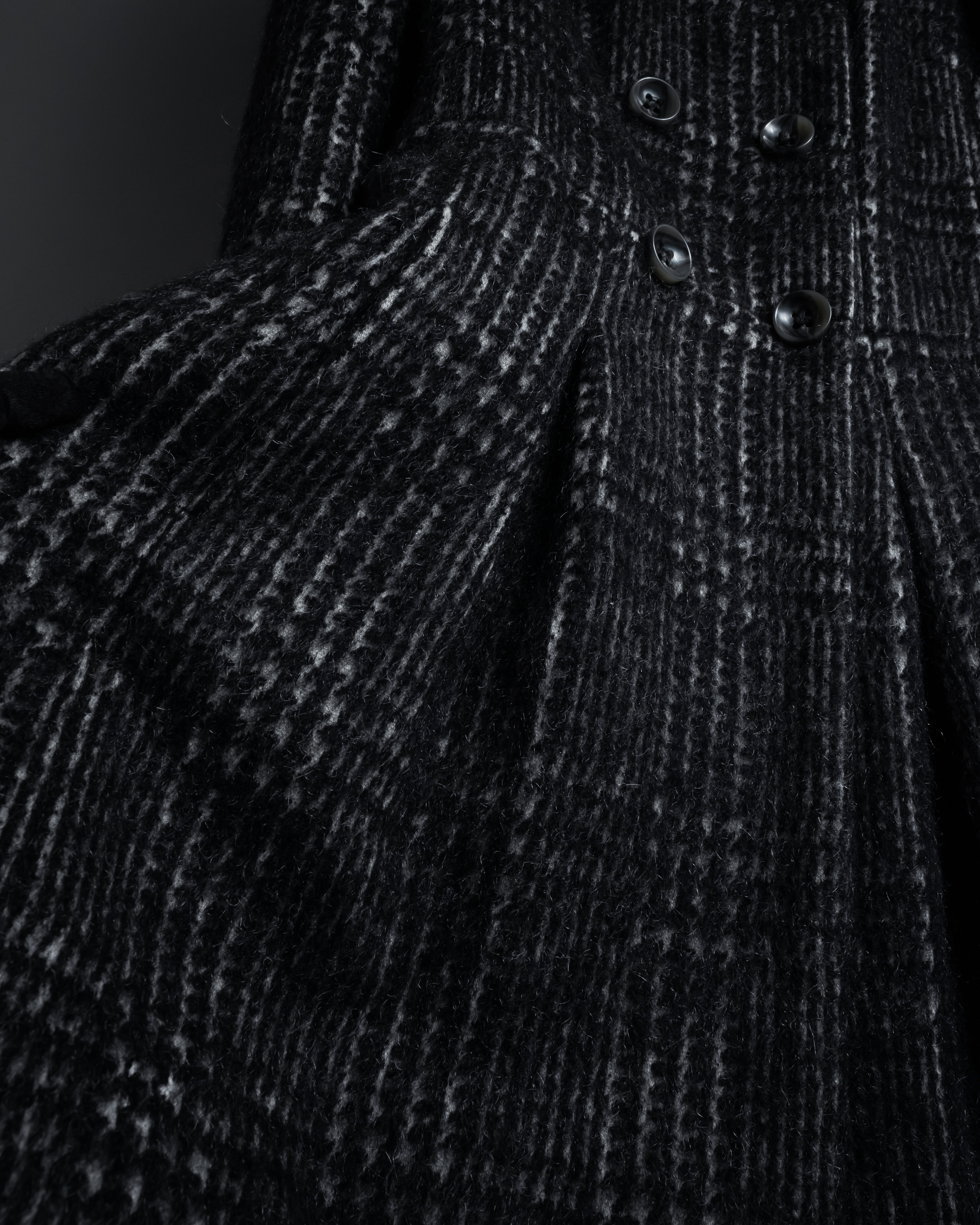 “MAX&Co.” Double-breasted houndstooth tweed coat