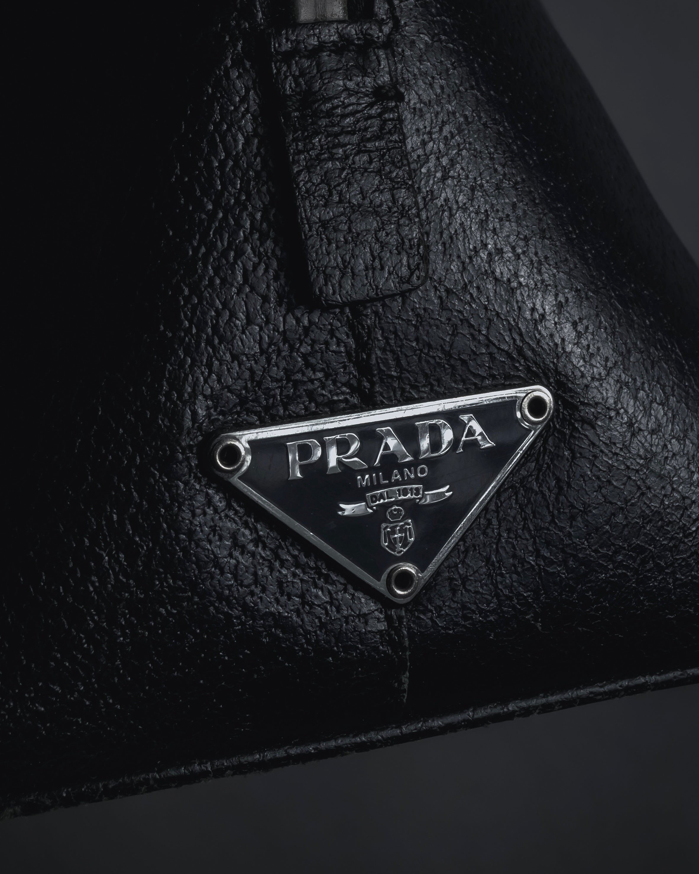 "PRADA" 90’s-00’s Vitello daino leather doctor bag