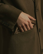 "CHRISTIAN DIOR MONSIEUR" 80's-90's Classic tailored wool melton chester coat
