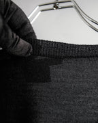 "GUCCI" G logo embroidered silk mix V-neck knit