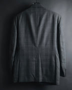 "YVES SAINT LAURENT" 80’s-90’s glen check tailored suit set