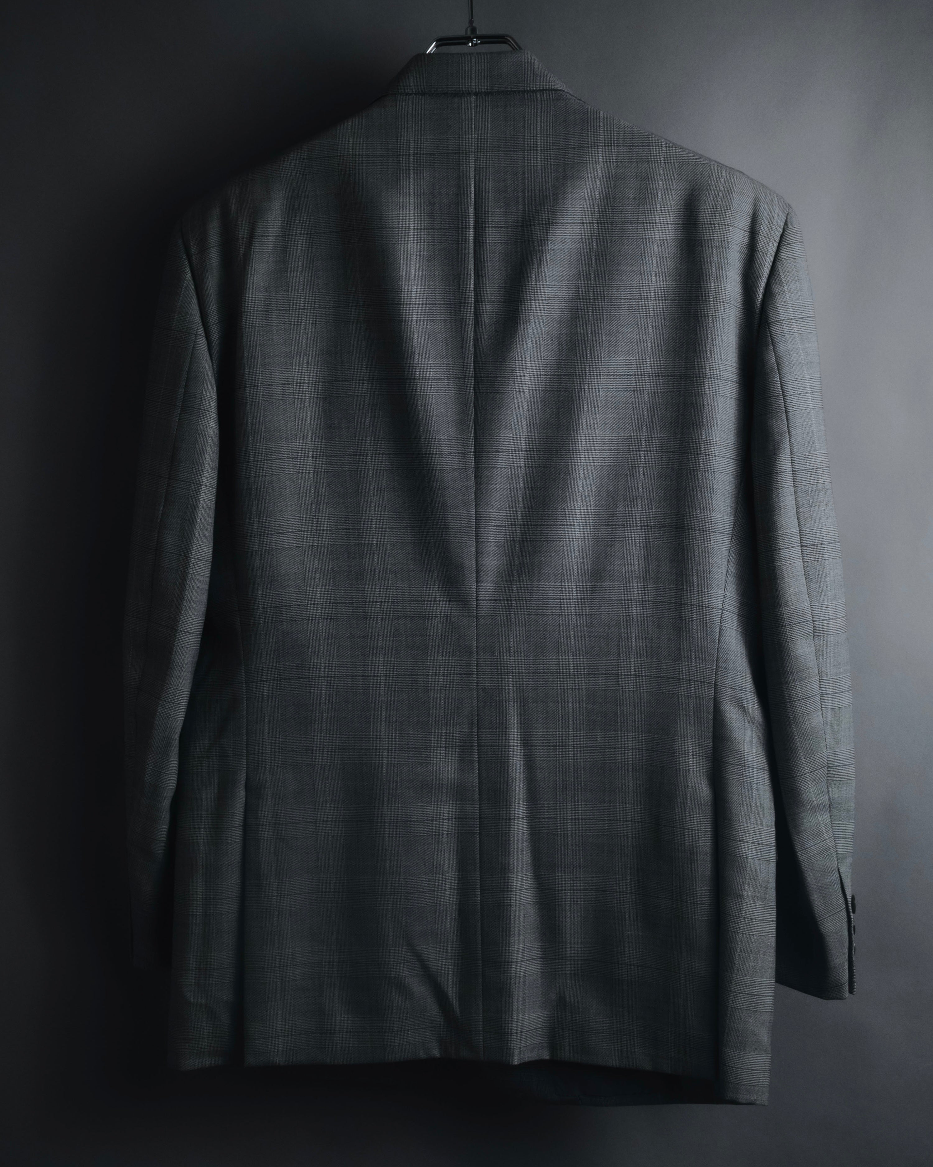 "YVES SAINT LAURENT" 80’s-90’s glen check tailored suit set