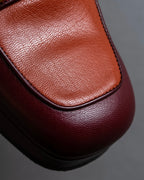 "GUCCI" Multicolor horsebit design heeled loafers