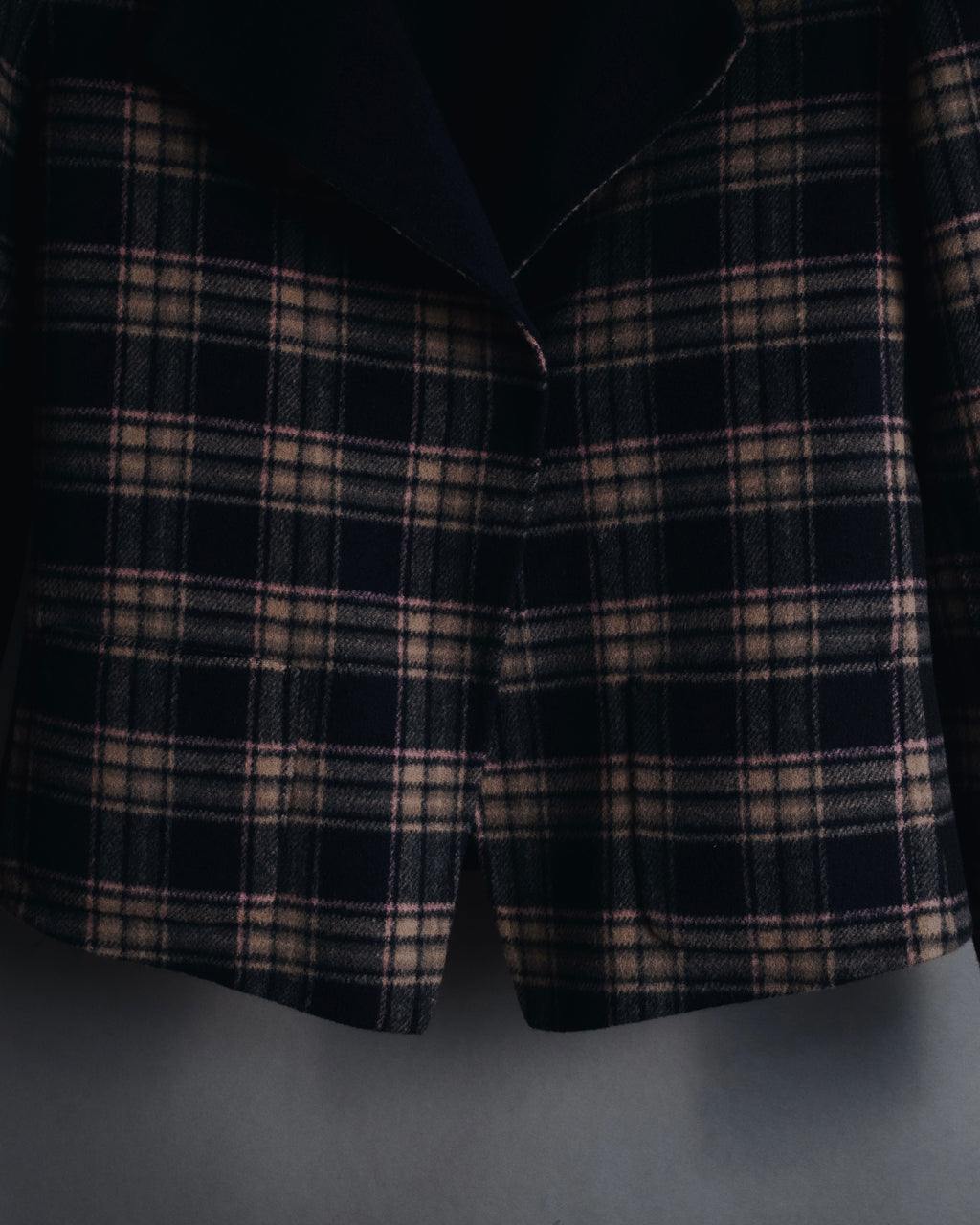 "WEEKEND MaxMara" 2010’s plaid virgin wool collarless jacket