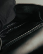 “Gianfranco Lotti” 90’s-00’s Black leather turn lock shoulder bag