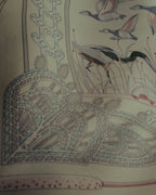 "Hermès" 00's Pastel bird print silk scarf