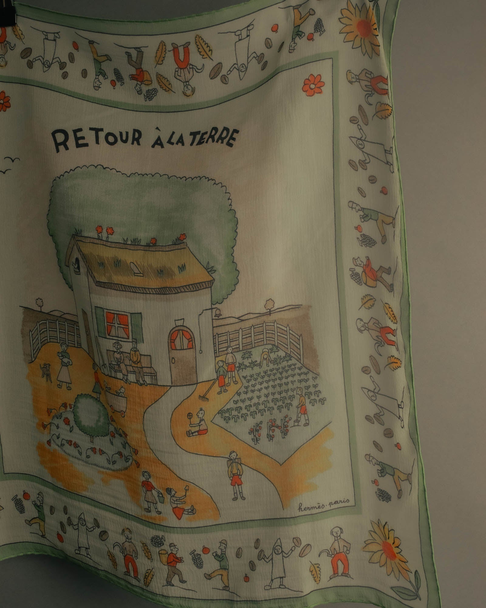 “HERMÈS” 90’s-10’s Retour à la terre silk scarf