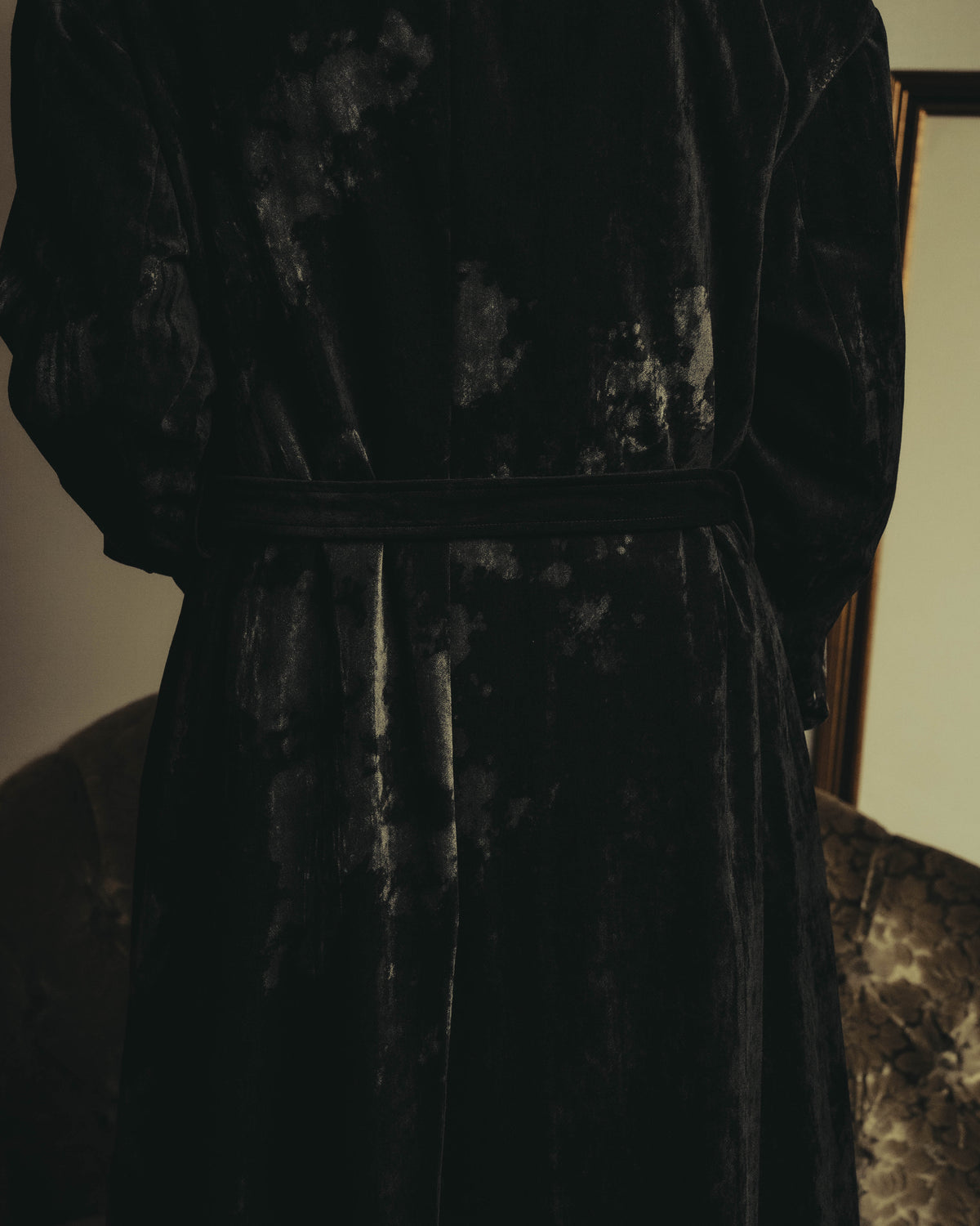 -SPECIAL- "Y’s" 2025's Discharge printed velvet long coat