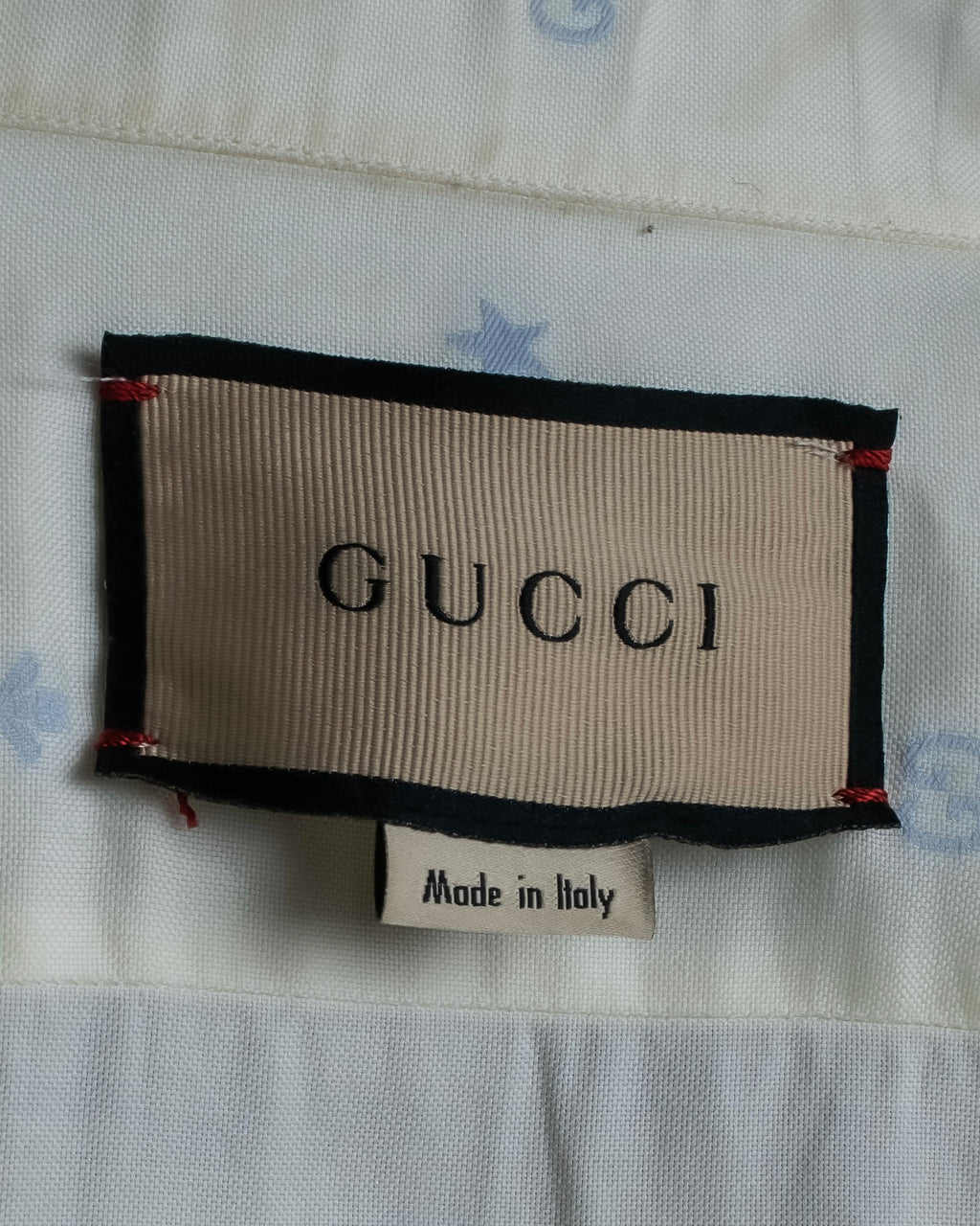 "GUCCI" Iconic embroidered pattern cotton shirt