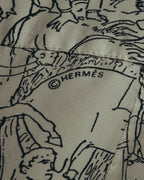 "Hermès" 70's-80's Scarf print shirt