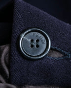 "FENDI" 100% wool oversized maxi length chester coat