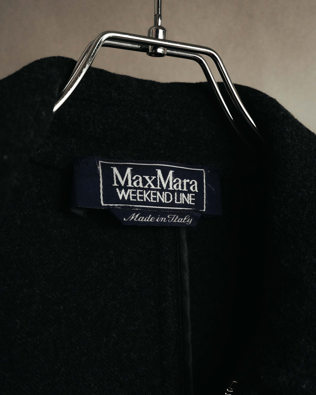 "Max Mara WEEKEND LINE" 00's Minimal zip front wool blend coat