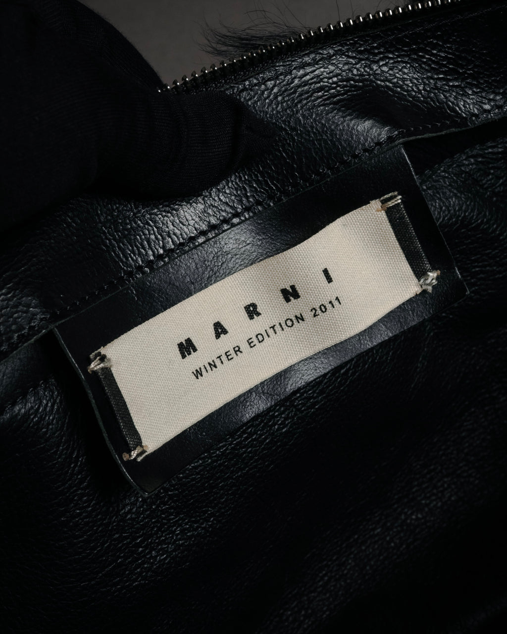 "MARNI" 2011 winter edition shearling fur shoulder bag