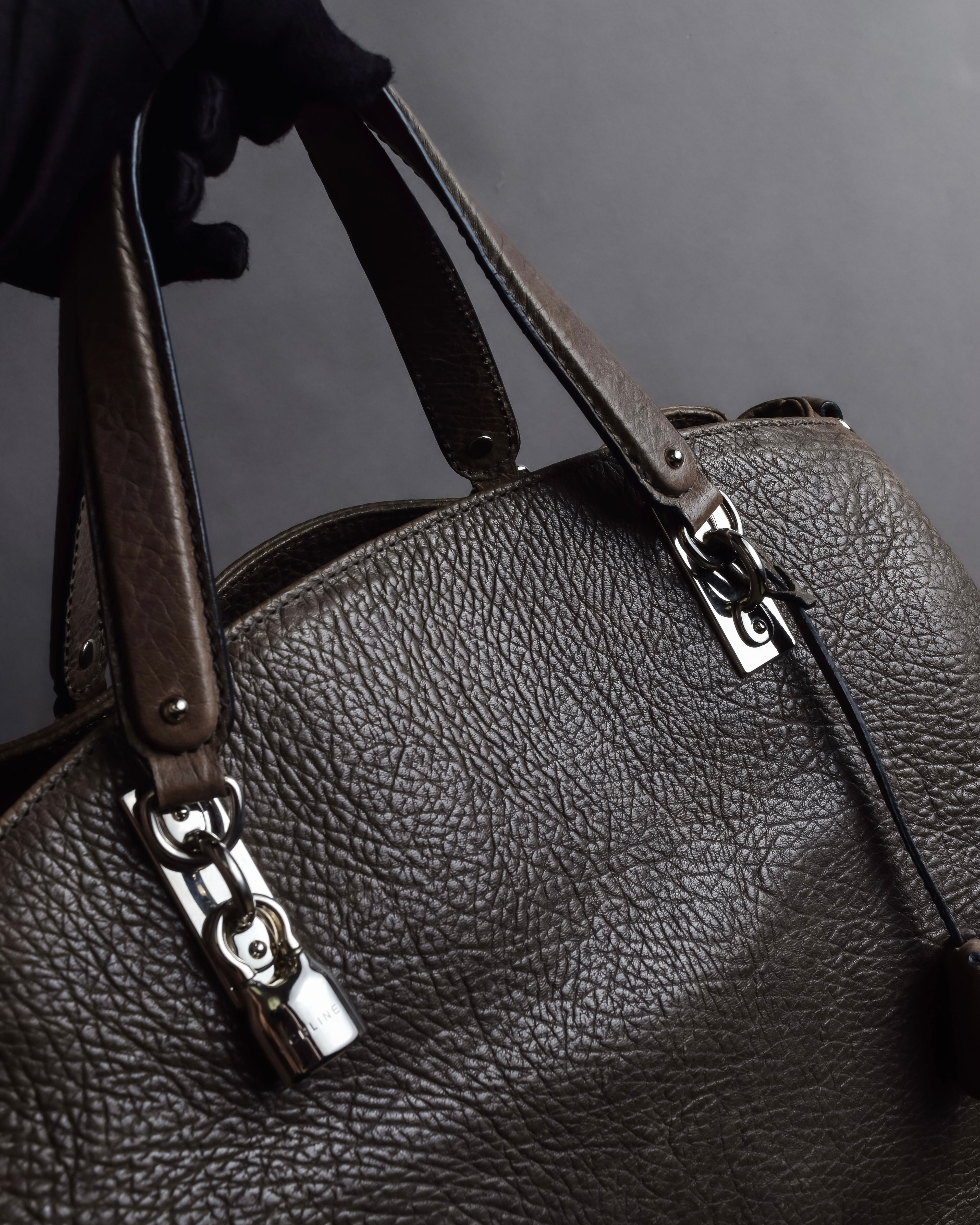 "CELINE" Softly structured leather city bag