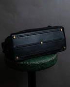 "YVES SAINT LAURENT" Muse to gold metal parts one-handle leather bag