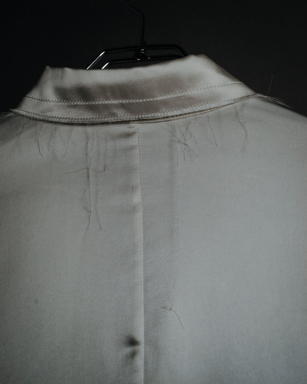 –SPECIAL– "LOEWE" 00’s Satin dolman sleeve destroy edge shirt