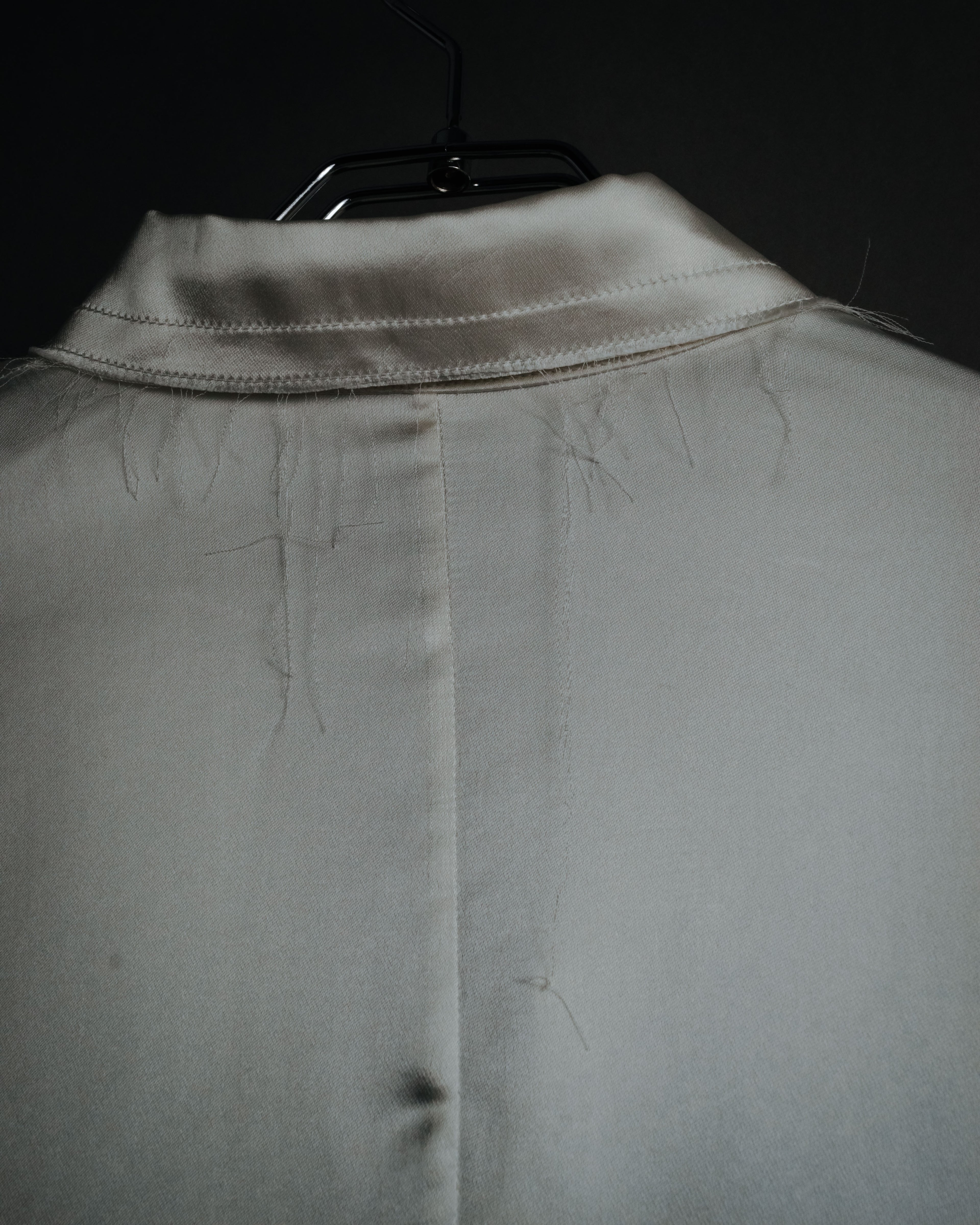 –SPECIAL– "LOEWE" 00’s Satin dolman sleeve destroy edge shirt