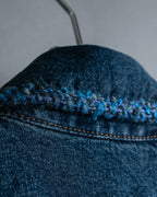 “D&amp;G” Tweed attached bijou button denim jacket