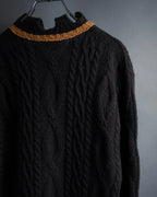 "Vivienne Westwood" Orb logo engraved cable knit cardigan