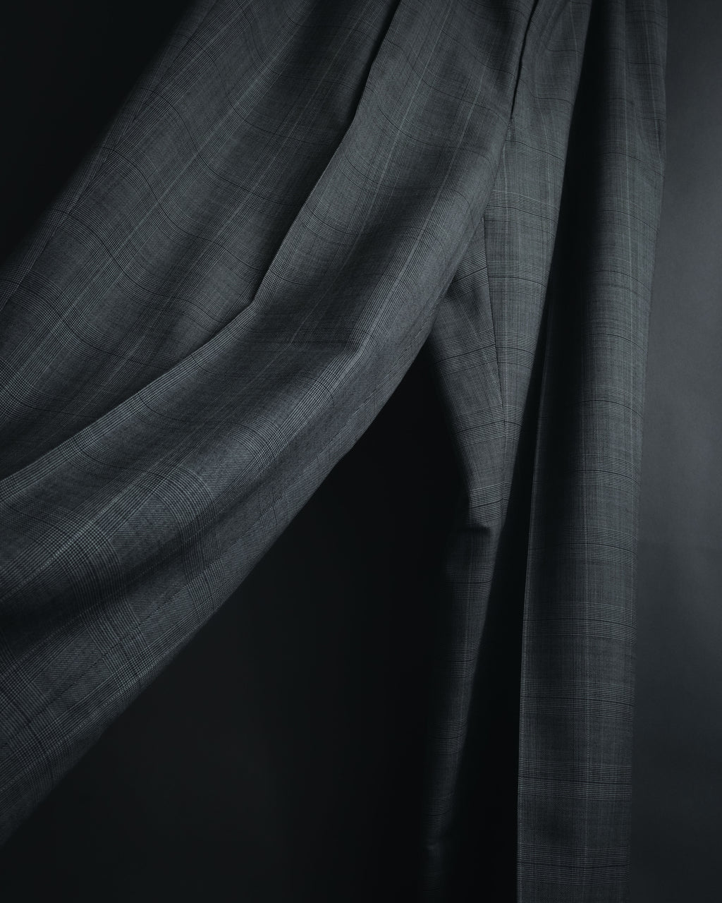 "YVES SAINT LAURENT" 80’s-90’s glen check tailored suit set