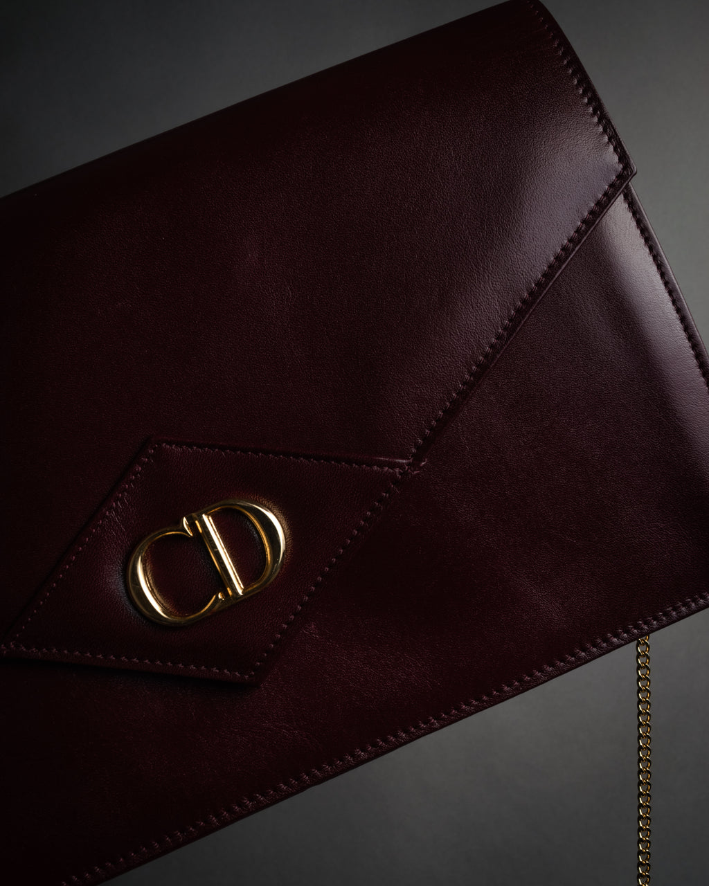 “Christian Dior” 1980’s-1990’s CD logo envelope chain bag